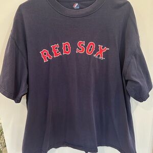 Majestic Navy Blue Red Sox Short Sleeve Tee